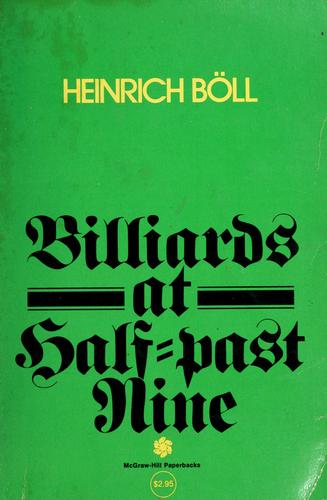 Heinrich Böll: Billiards at Half-Past Nine (1962, McGraw-Hill, McGraw Hill)