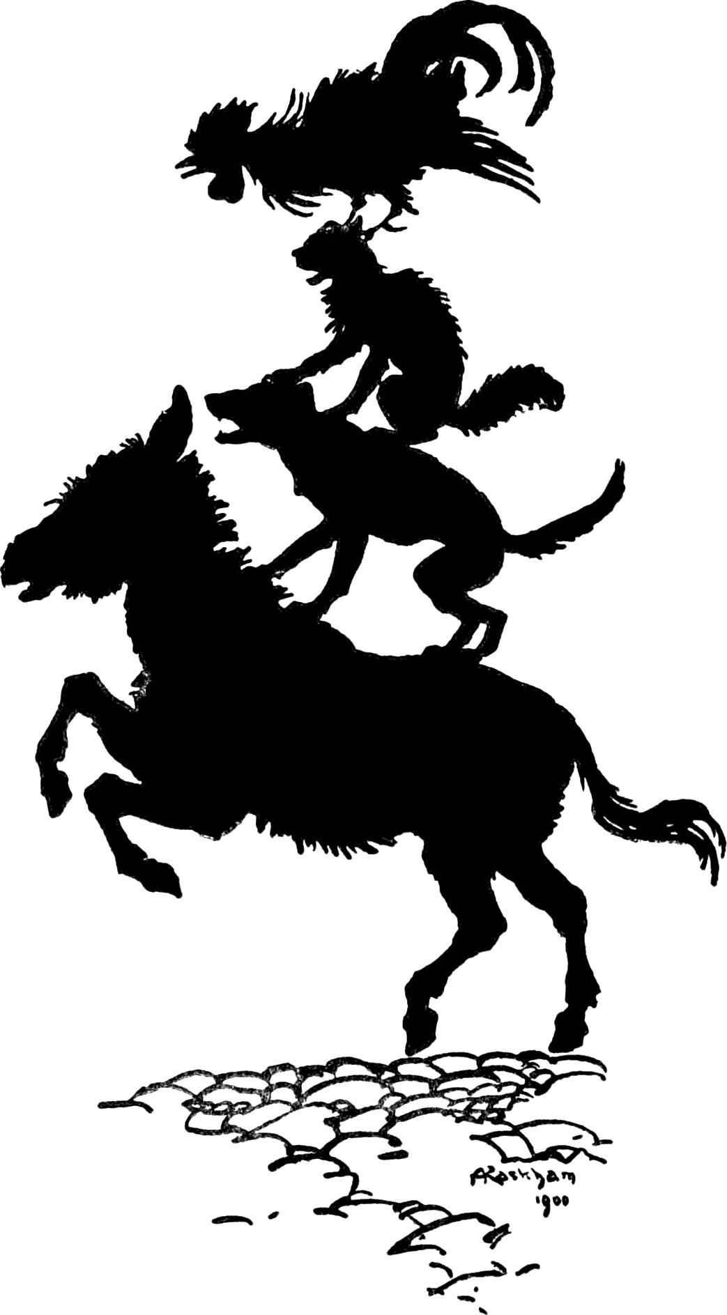 Brothers Grimm, Jacob Grimm, Wilhelm Grimm: The Bremen Town Musicians (1909, Doubleday)