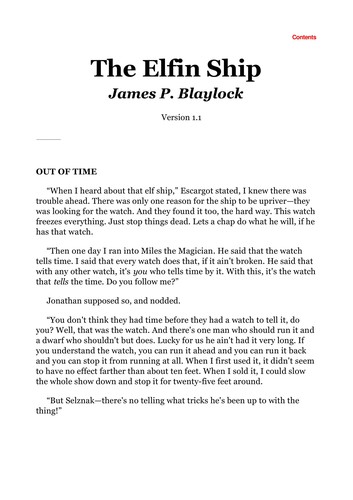 James P. Blaylock: The elfin ship (1982, Ballantine Books)