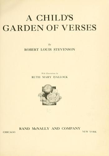 Robert Louis Stevenson: A  child's garden of verses (1919, Rand, McNally and company)