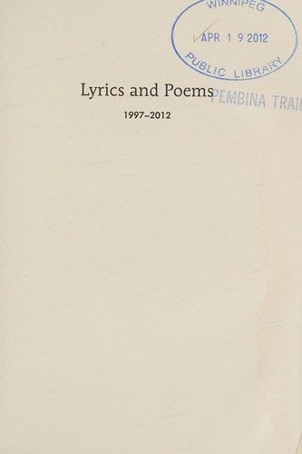 John K. Samson: Lyrics and poems (2012, Arbeiter Ring Pub.)