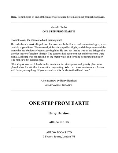 Harry Harrison: One Step from Earth (Paperback, Tor Books)