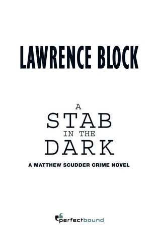 Lawrence Block: Stab In The Dark/a (Paperback, Jove)