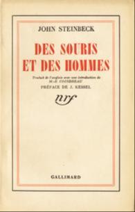 John Steinbeck, John Steinbeck (duplicate), John STEINBECK, Steinbeck Steinbeck, Steinbeck: Des souris et des hommes (French language, 1939, Éditions Gallimard)