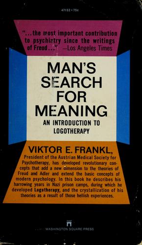 Viktor Frankl: Man's Search for Meaning (Paperback, 1969, Washington Square Press)