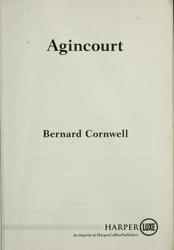 Bernard Cornwell: Agincourt (Harpercollins)