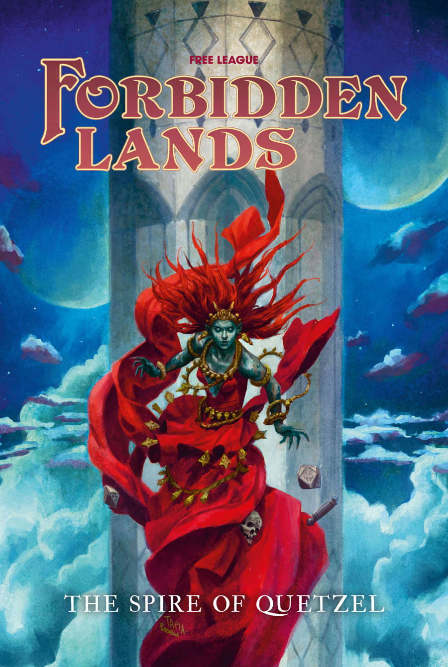 Chris McDowall, Patrick Stuart, Ben Milton, Karl Stjernberg: Forbidden Lands: The Spire of Quetzel (Hardcover, 2019, Free League Publishing)