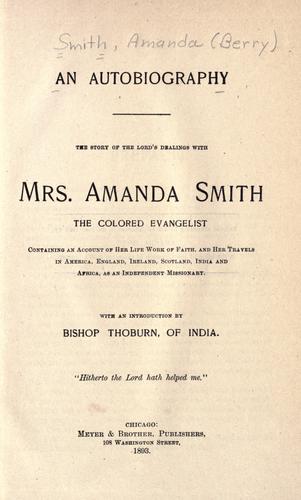 Amanda Smith: An autobiography (1969, Meyer)