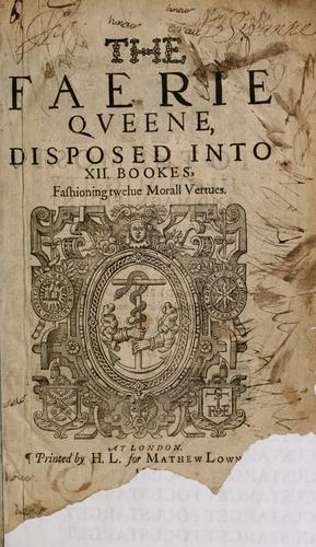 Edmund Spenser: The faerie queene (1609, Printed by H.L. for Mathew Lownes)