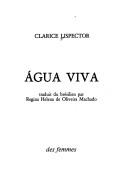Clarice Lispector: Agua viva (Paperback, French language, Editions des Femmes)