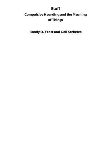 Randy O. Frost: Stuff (2011)