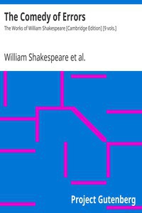 William Shakespeare: The Comedy of Errors (2007, Project Gutenberg)