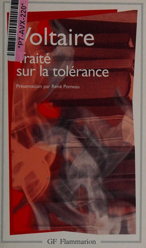 Voltaire, René Pomeau: Traité sur la tolérance (Paperback, French language, 1989, Flammarion)