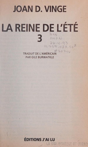 Joan D. Vinge: La reine de l'été (French language, 1993, Éd. J'ai lu)