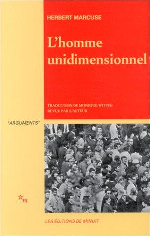 Marcuse: L'Homme unidimensionnel (Hardcover, French language, Editions de Minuit)