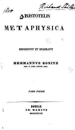 Αριστοτέλης: Aristotelis Metaphysica (Ancient Greek language, 1848, A. Marcus)