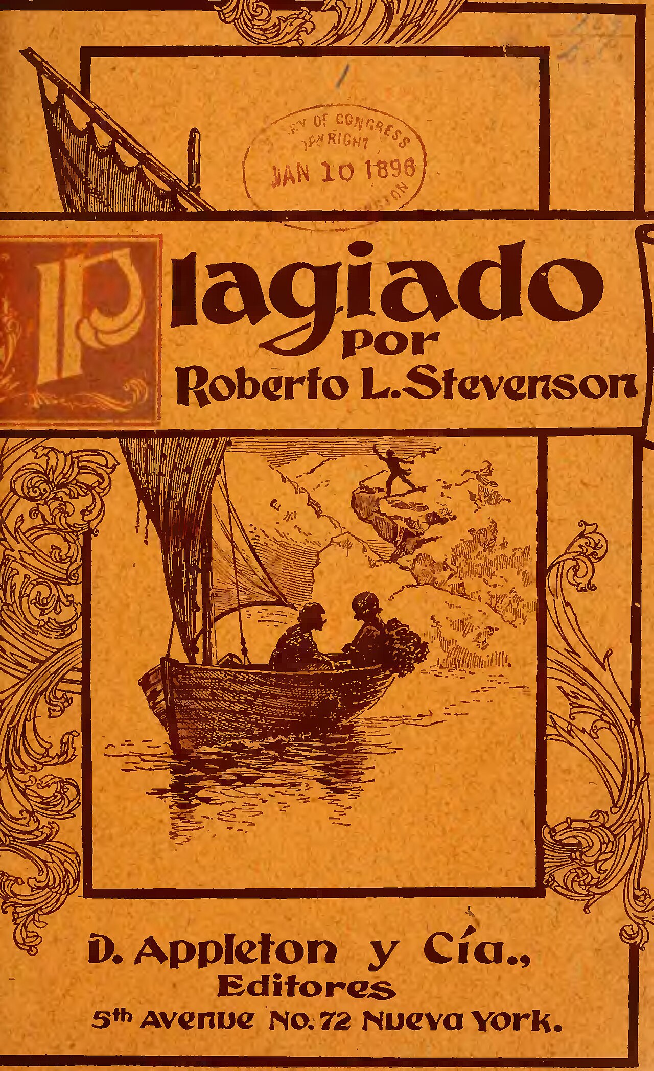 Robert Louis Stevenson: Plagiado (Spanish language, 1896, D. Appleton & Company)