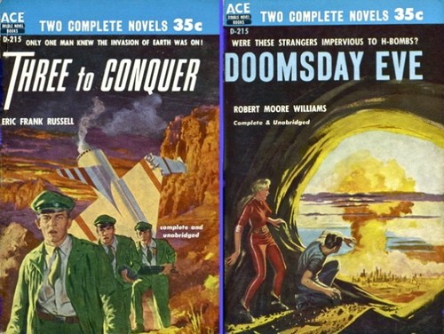 Eric Frank Russell: Three to Conquer / Doomsday Eve (Paperback, 1957, Ace Books)