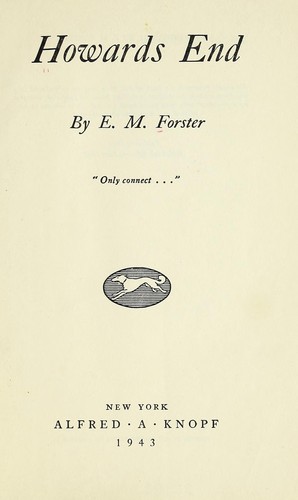 Edward Morgan Forster: Howards End (1943, Knopf)