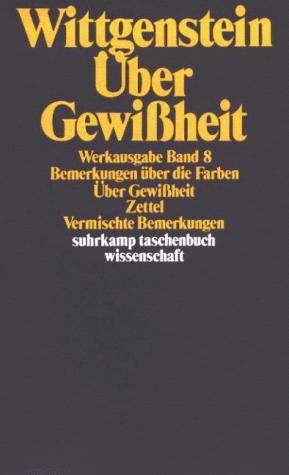 Ludwig Wittgenstein: Über Gewißheit. (Paperback, German language, Suhrkamp)