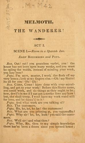 Charles Robert Maturin: Melmoth, the Wanderer (1831, J. Robinson)