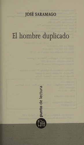 José Saramago: El Hombre Duplicado (Paperback, Spanish language, Suma de Letras Suma de Letras)