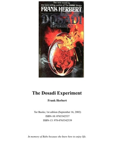 Frank Herbert: The Dosadi Experiment (Putnam Pub Group (T))