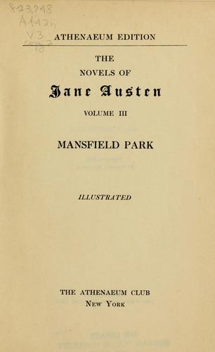 Jane Austen: The novels of Jane Austen (1892, Athenaeum Club)