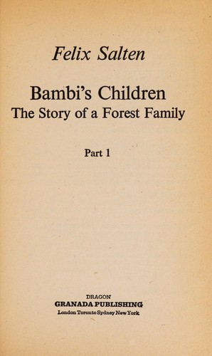 Felix Salten: Bambi's children (1979, Dragon Books)