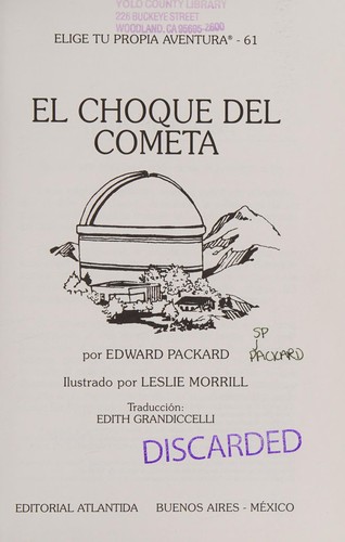 Edward Packard: El choque del cometa (Spanish language, 1996, Editorial Atlantida)
