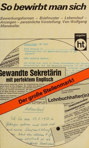 Wolfgang Manekeller: So bewirbt man sich. (German language, 1985, Humbolt, Koch Media)
