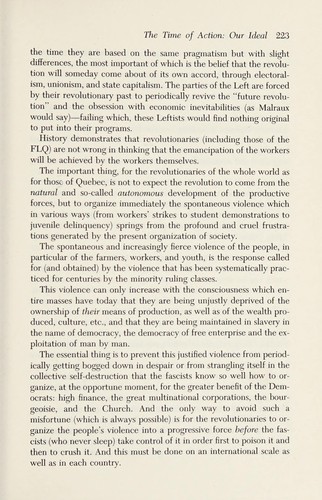 Pierre Vallieres: White niggers of America (1988, McClelland and Stewart)