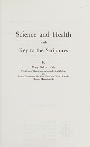 Mary Baker Eddy: Science and Health with Key to the Scriptures (Paperback, 1989, Bookmark Inc (KS))