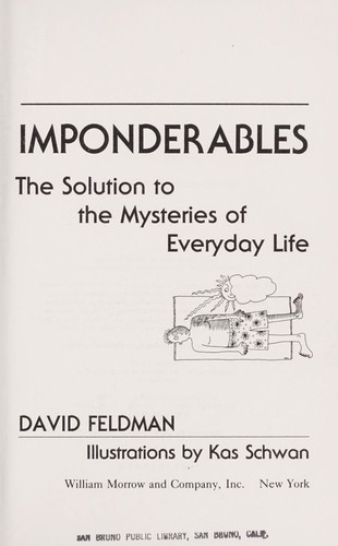 Feldman, David: Imponderables (1986, W. Morrow)