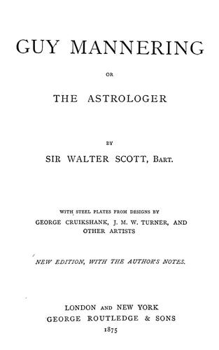 Sir Walter Scott: Guy Mannering (1875, G. Routledge)