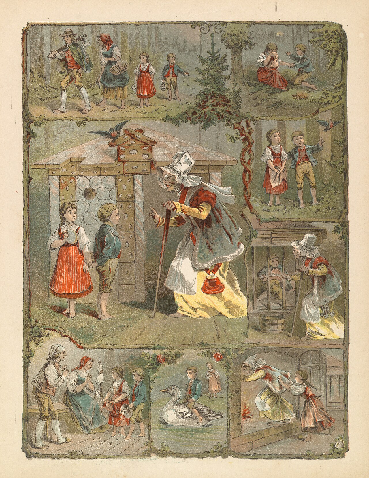 Brothers Grimm, Jacob Grimm, Wilhelm Grimm: Hans en Grete (Dutch language, 1870)